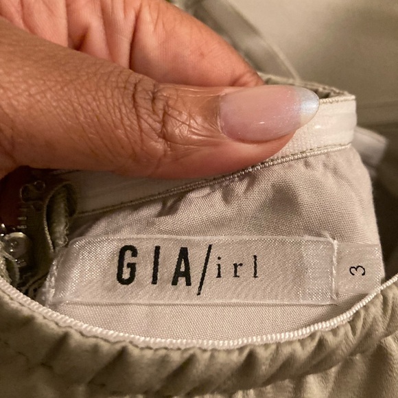 GIA/irl “Alaia” Off The Shoulder Corset Top with Puff Sleeves ,Light Sage, 3X - Picture 3 of 16